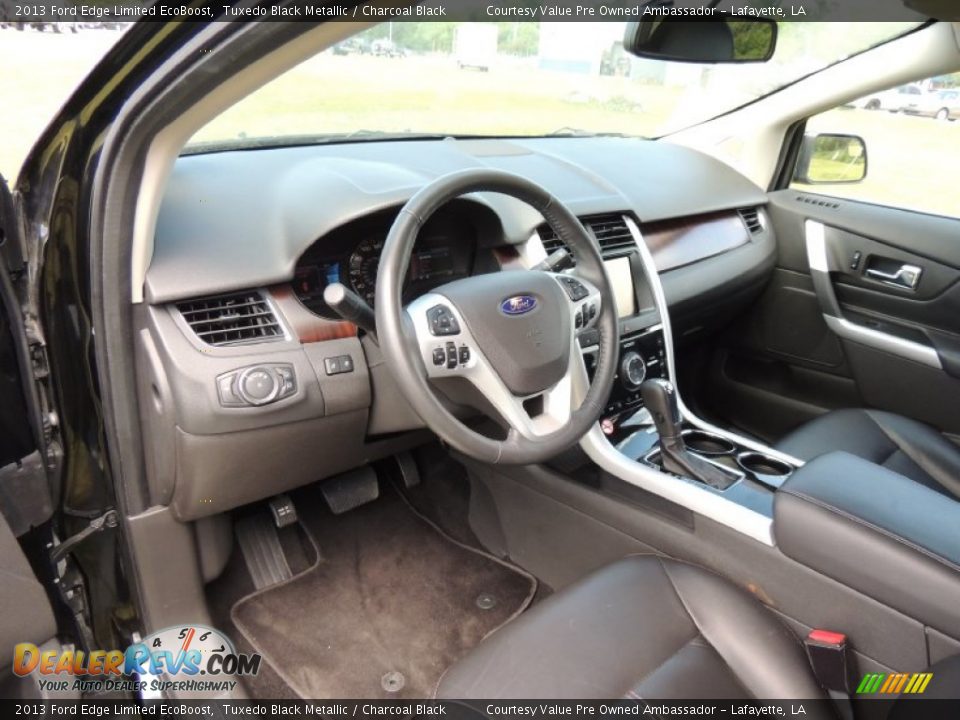 2013 Ford Edge Limited EcoBoost Tuxedo Black Metallic / Charcoal Black Photo #12