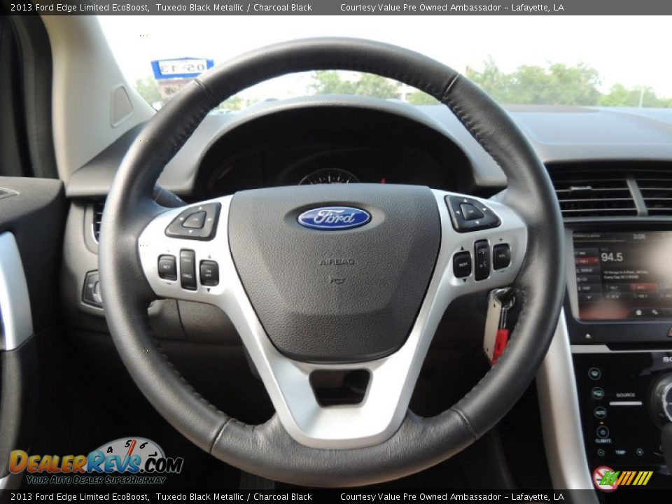 2013 Ford Edge Limited EcoBoost Tuxedo Black Metallic / Charcoal Black Photo #14