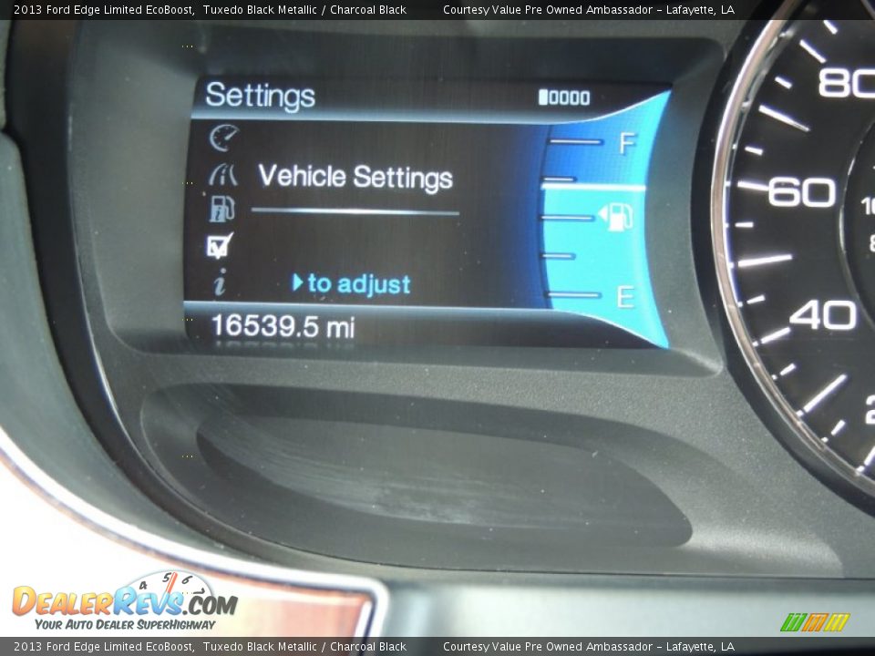 2013 Ford Edge Limited EcoBoost Tuxedo Black Metallic / Charcoal Black Photo #16