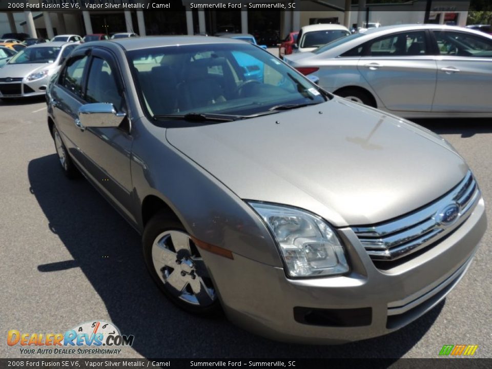 2008 Ford Fusion SE V6 Vapor Silver Metallic / Camel Photo #1