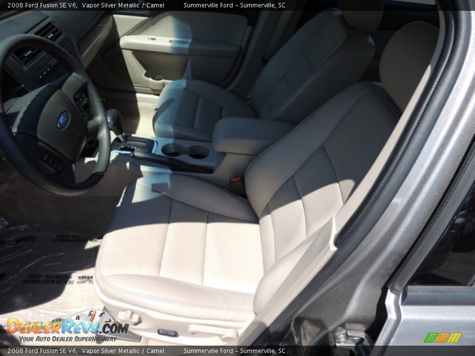 2008 Ford Fusion SE V6 Vapor Silver Metallic / Camel Photo #4
