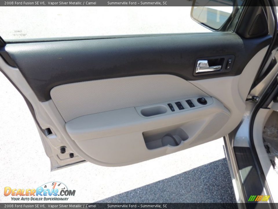 2008 Ford Fusion SE V6 Vapor Silver Metallic / Camel Photo #5