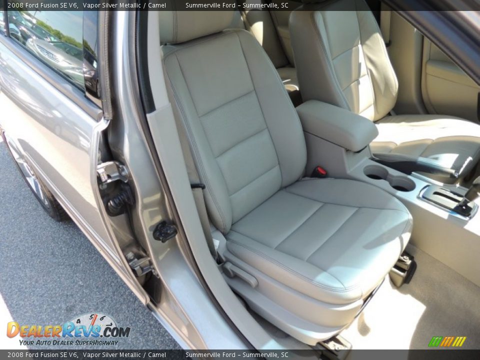 2008 Ford Fusion SE V6 Vapor Silver Metallic / Camel Photo #8