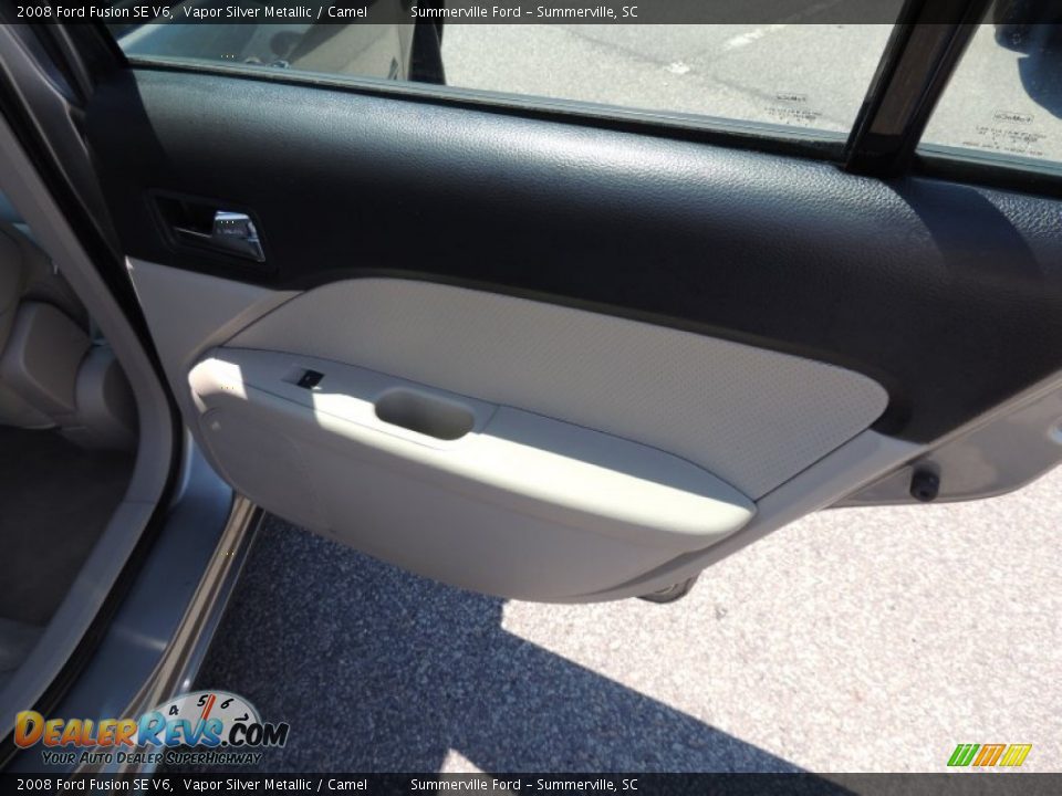 2008 Ford Fusion SE V6 Vapor Silver Metallic / Camel Photo #11
