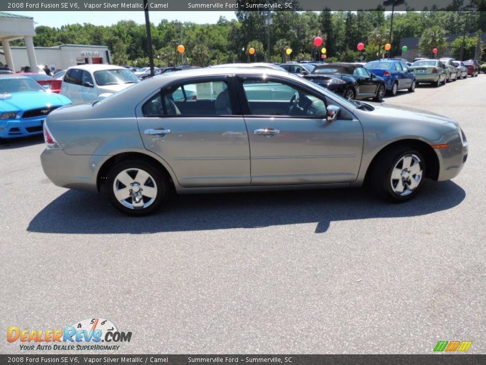 2008 Ford Fusion SE V6 Vapor Silver Metallic / Camel Photo #12