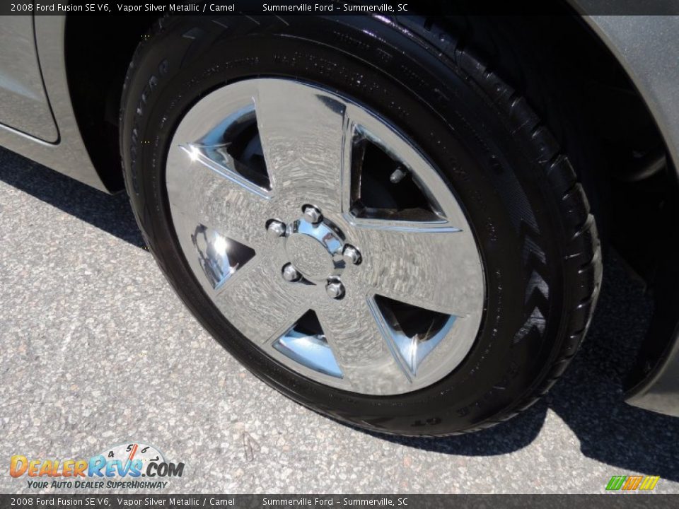 2008 Ford Fusion SE V6 Vapor Silver Metallic / Camel Photo #16