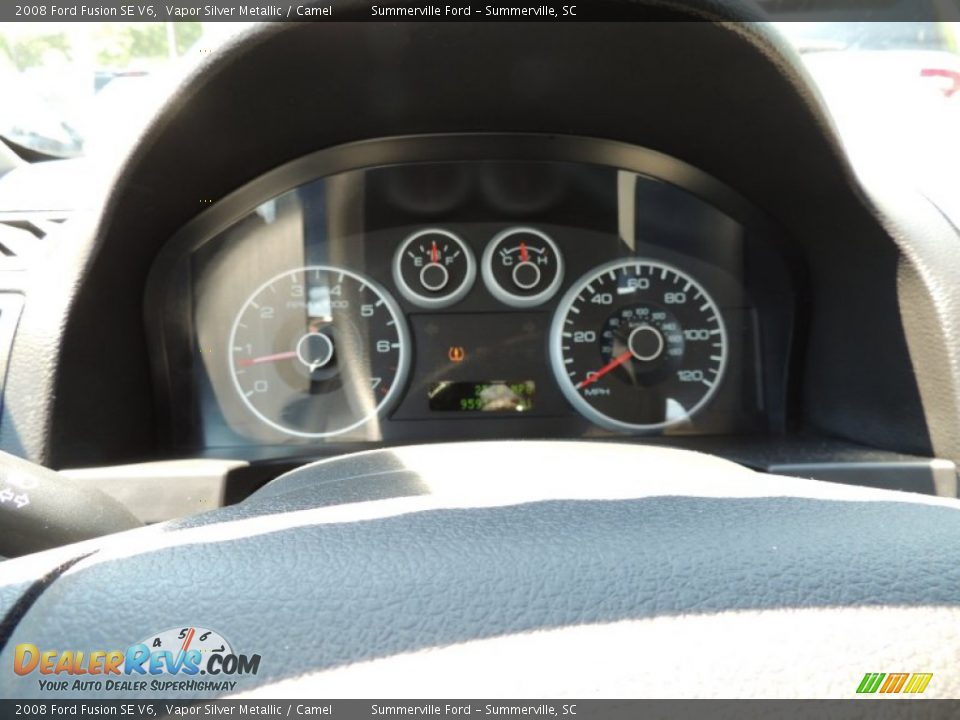 2008 Ford Fusion SE V6 Vapor Silver Metallic / Camel Photo #22