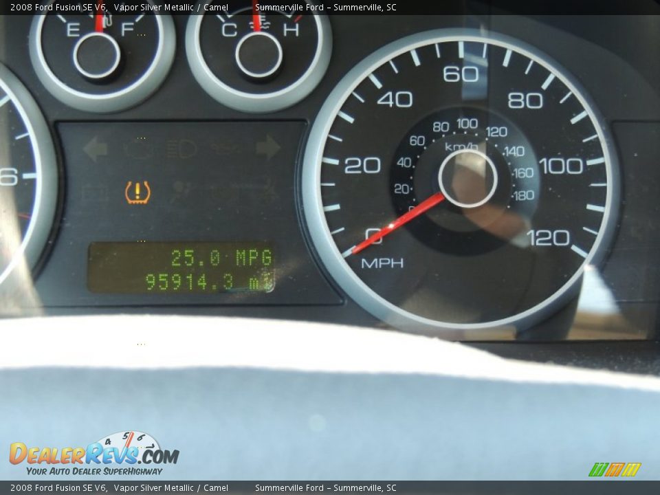2008 Ford Fusion SE V6 Vapor Silver Metallic / Camel Photo #23