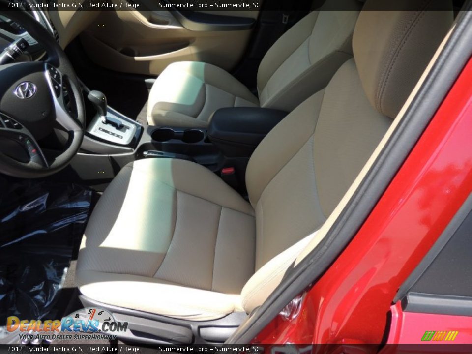 2012 Hyundai Elantra GLS Red Allure / Beige Photo #4