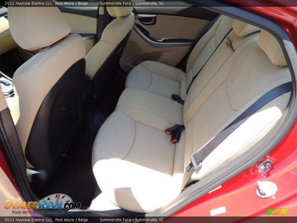 2012 Hyundai Elantra GLS Red Allure / Beige Photo #6