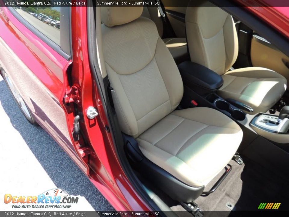 2012 Hyundai Elantra GLS Red Allure / Beige Photo #8