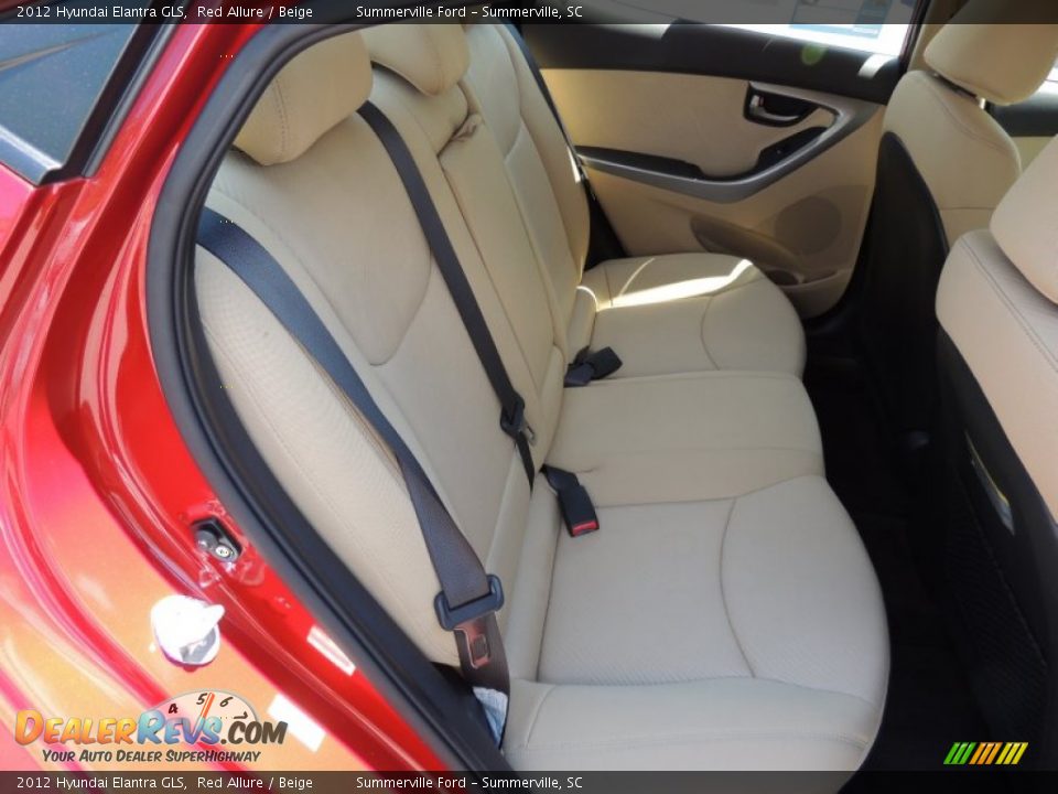 2012 Hyundai Elantra GLS Red Allure / Beige Photo #10
