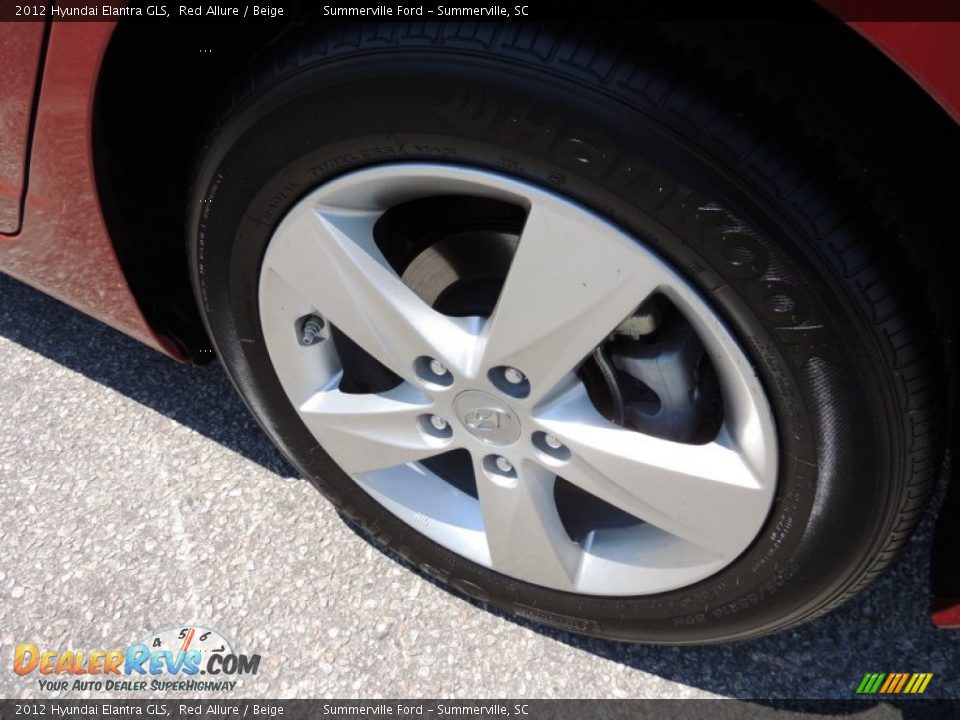 2012 Hyundai Elantra GLS Red Allure / Beige Photo #16