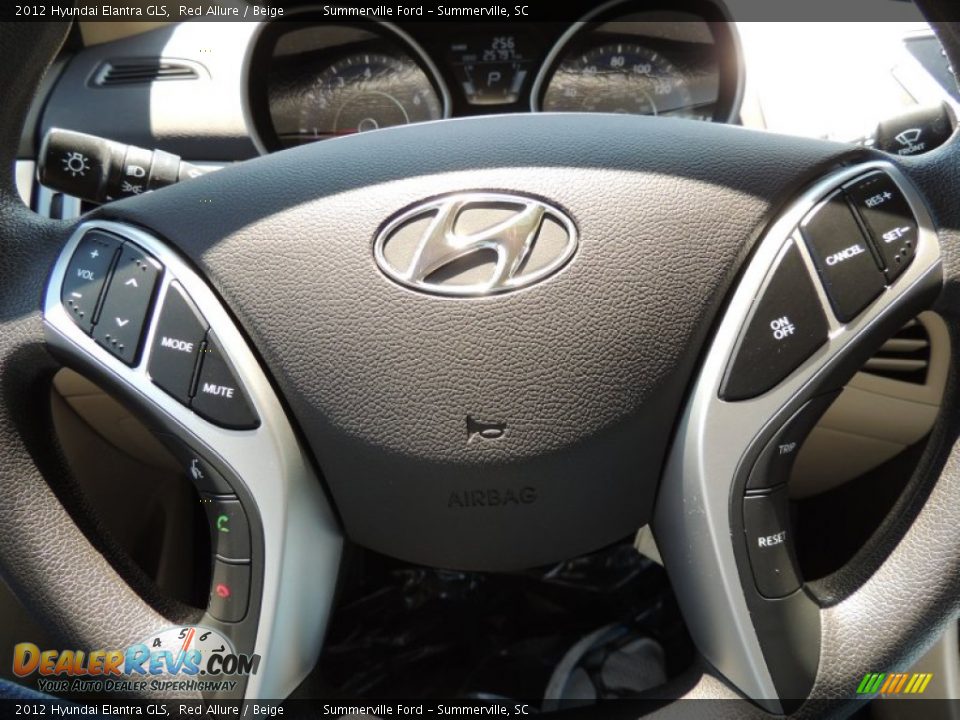 2012 Hyundai Elantra GLS Red Allure / Beige Photo #21