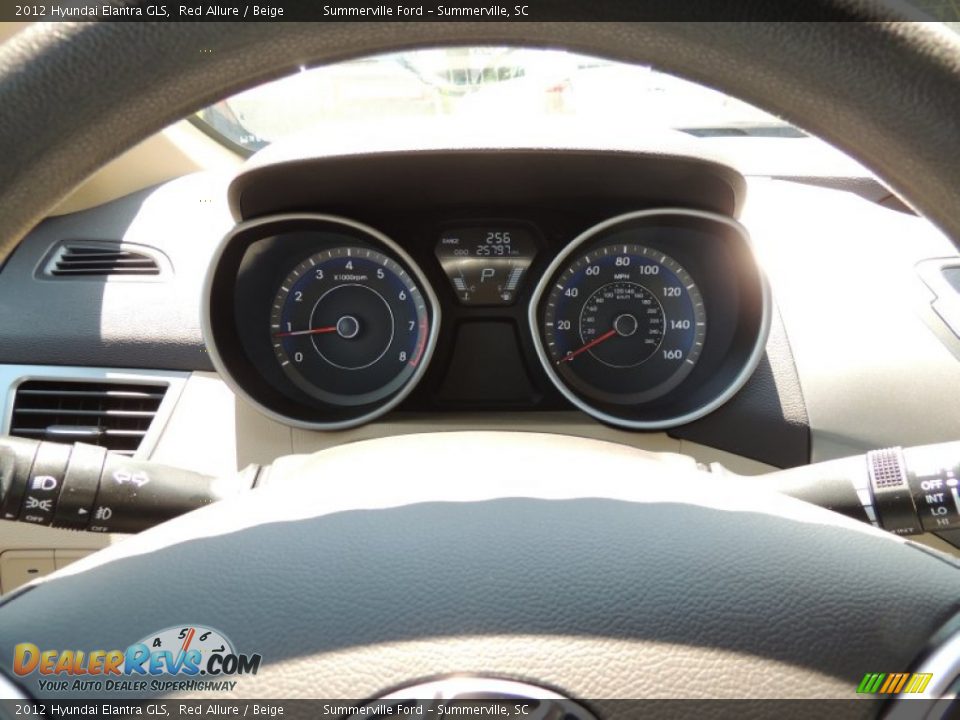 2012 Hyundai Elantra GLS Red Allure / Beige Photo #22