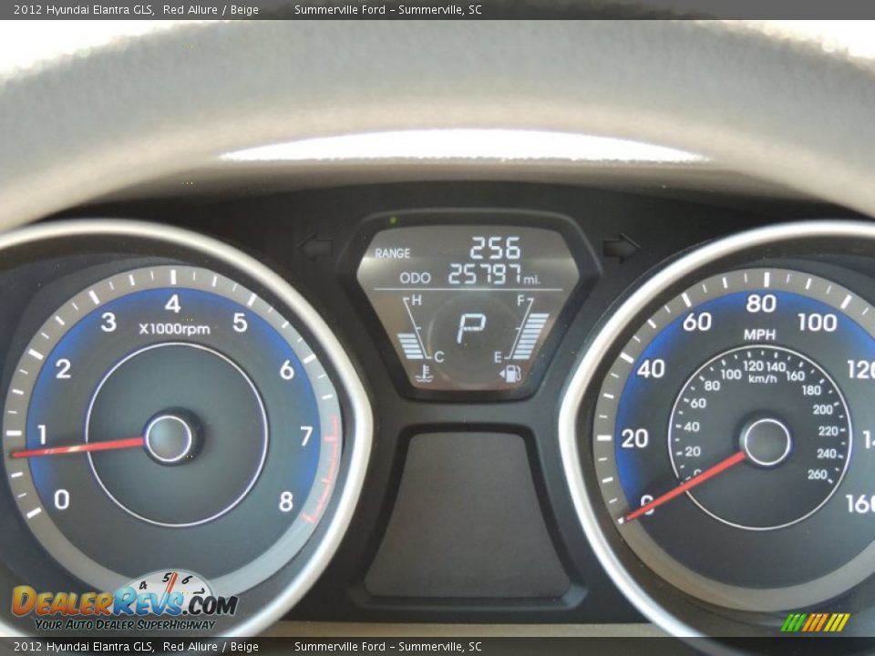 2012 Hyundai Elantra GLS Red Allure / Beige Photo #23