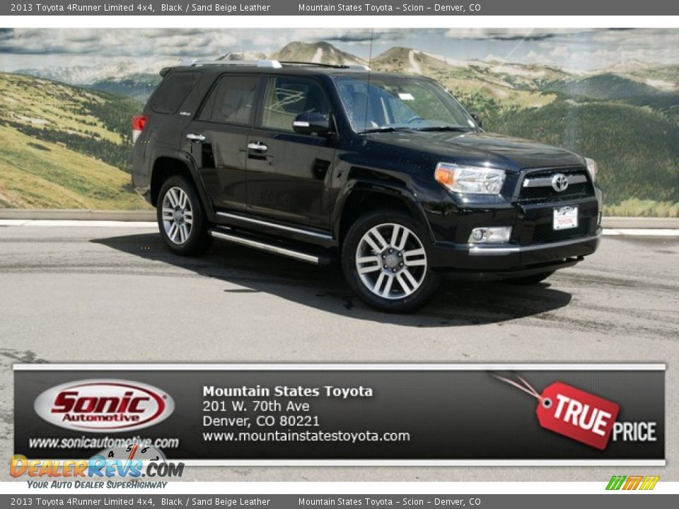 2013 Toyota 4Runner Limited 4x4 Black / Sand Beige Leather Photo #1