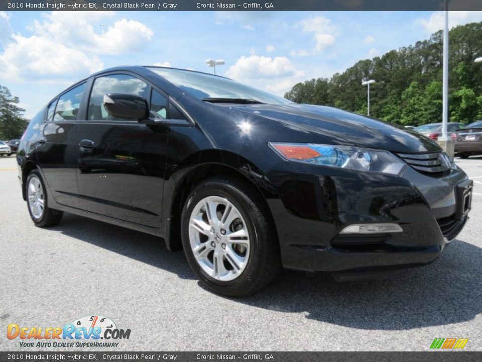 2010 Honda Insight Hybrid EX Crystal Black Pearl / Gray Photo #7