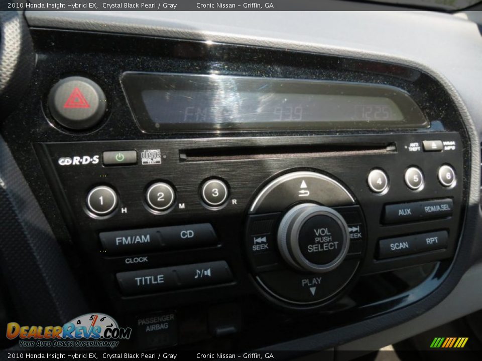 2010 Honda Insight Hybrid EX Crystal Black Pearl / Gray Photo #21