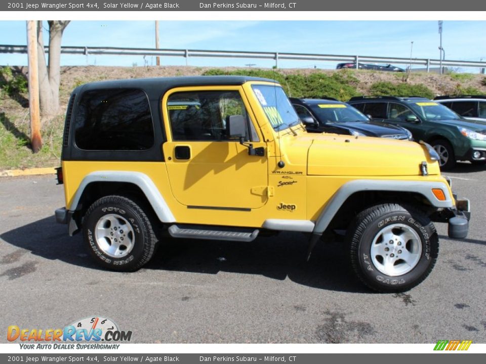 2001 Jeep Wrangler Sport 4x4 Solar Yellow / Agate Black Photo #4