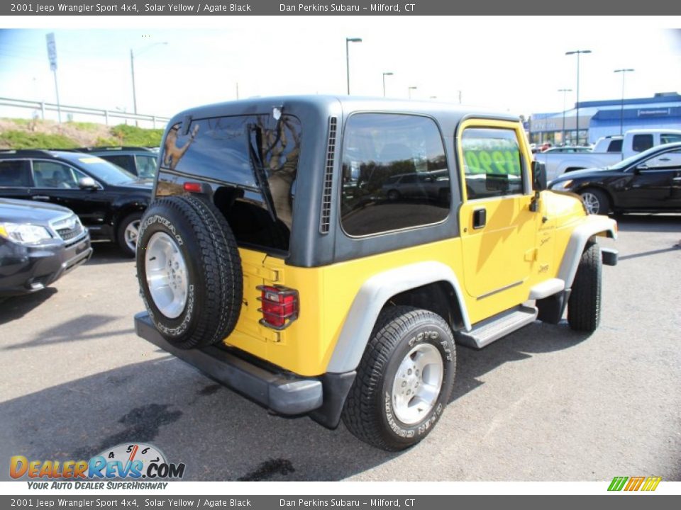 2001 Jeep Wrangler Sport 4x4 Solar Yellow / Agate Black Photo #6