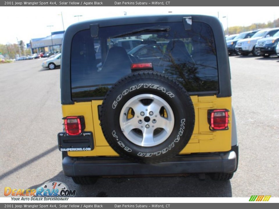 2001 Jeep Wrangler Sport 4x4 Solar Yellow / Agate Black Photo #7
