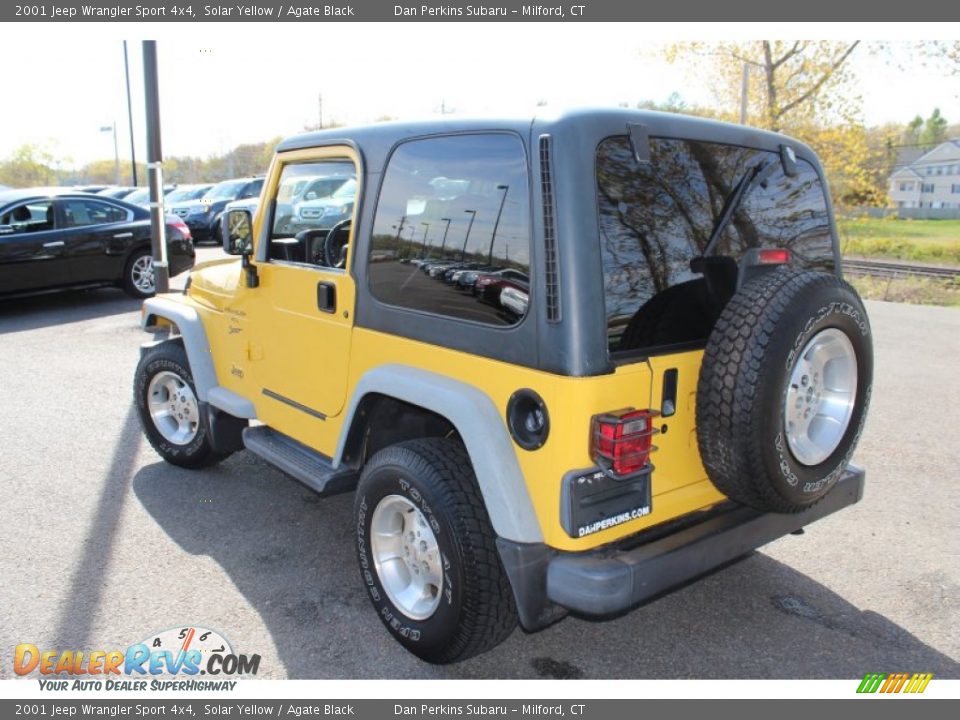 2001 Jeep Wrangler Sport 4x4 Solar Yellow / Agate Black Photo #10