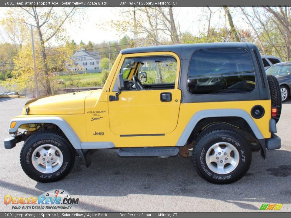 2001 Jeep Wrangler Sport 4x4 Solar Yellow / Agate Black Photo #11