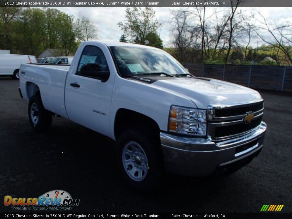2013 Chevrolet Silverado 3500HD WT Regular Cab 4x4 Summit White / Dark Titanium Photo #4