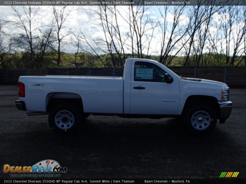 2013 Chevrolet Silverado 3500HD WT Regular Cab 4x4 Summit White / Dark Titanium Photo #5