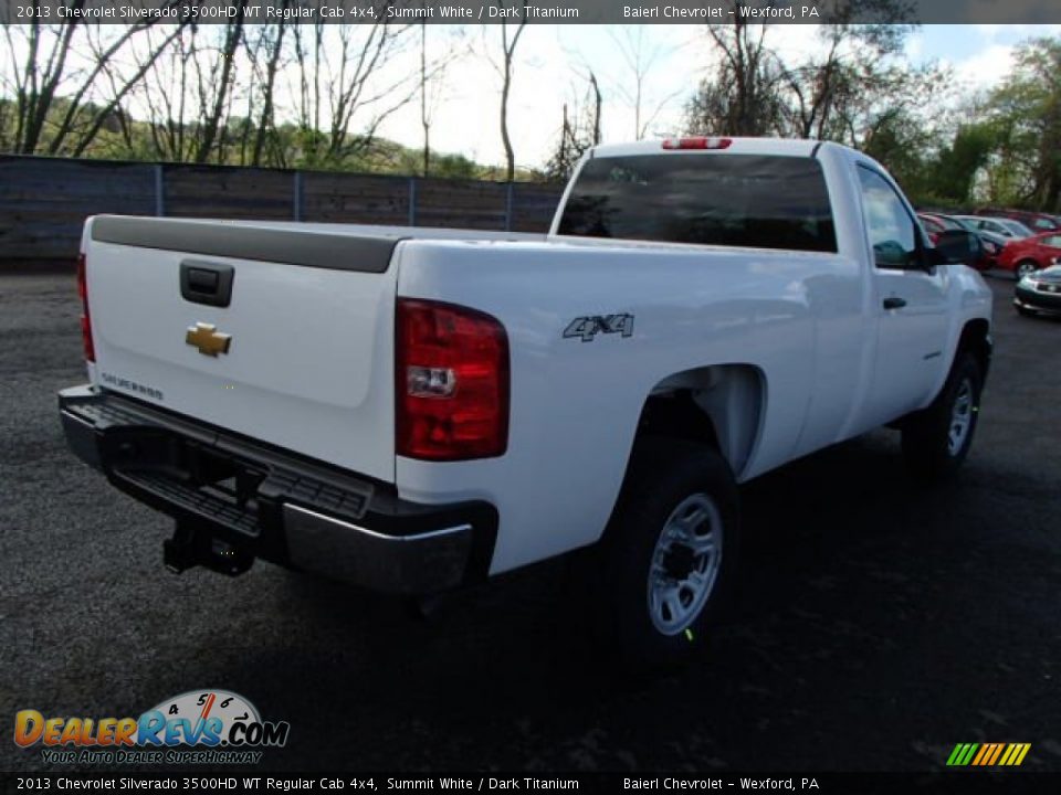 2013 Chevrolet Silverado 3500HD WT Regular Cab 4x4 Summit White / Dark Titanium Photo #6