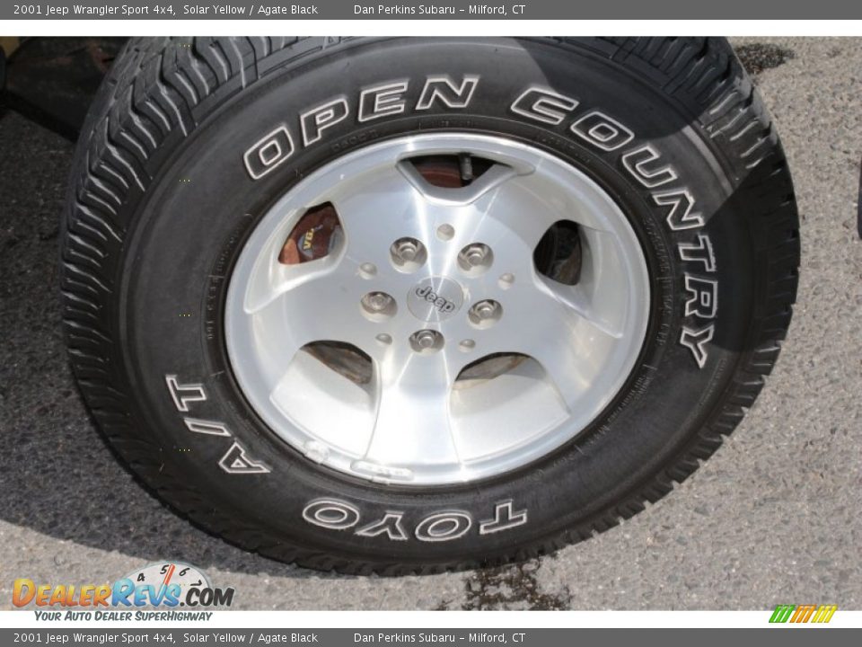 2001 Jeep Wrangler Sport 4x4 Solar Yellow / Agate Black Photo #17