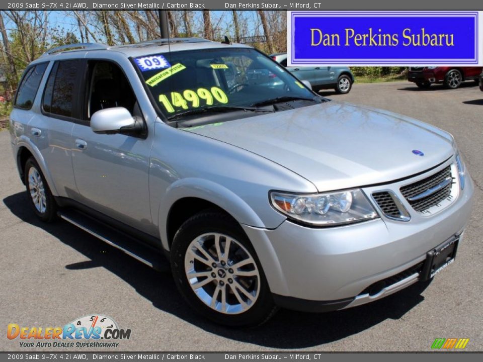 2009 Saab 9-7X 4.2i AWD Diamond Silver Metallic / Carbon Black Photo #1