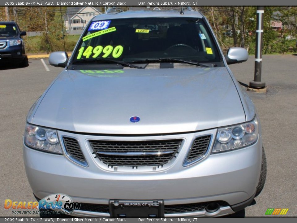 2009 Saab 9-7X 4.2i AWD Diamond Silver Metallic / Carbon Black Photo #3