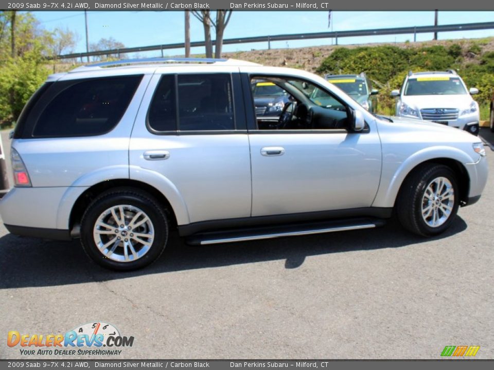 2009 Saab 9-7X 4.2i AWD Diamond Silver Metallic / Carbon Black Photo #4
