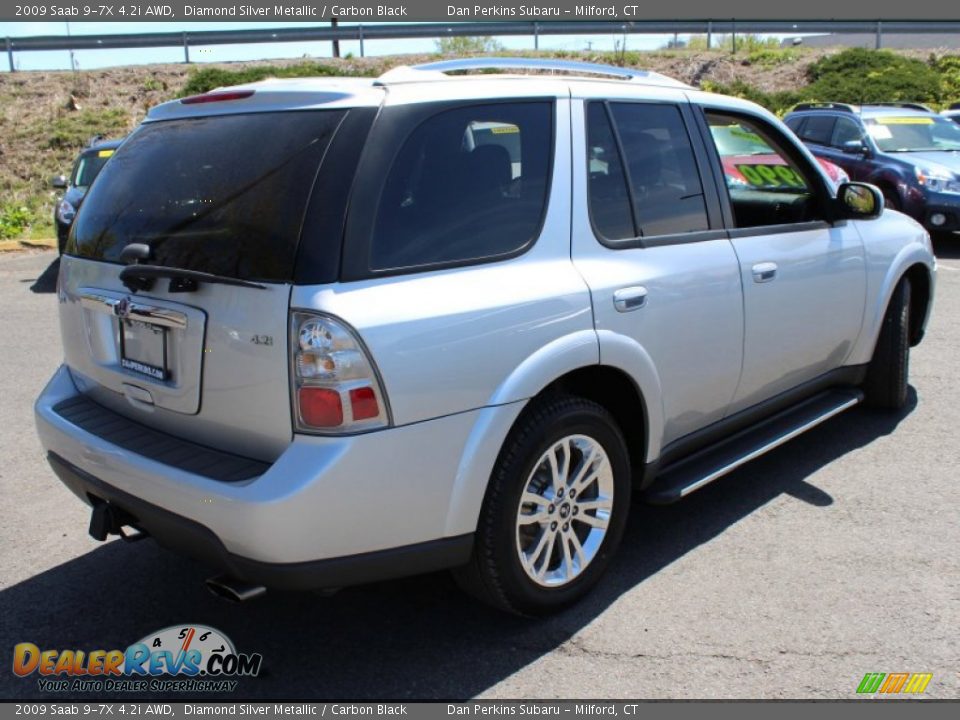 2009 Saab 9-7X 4.2i AWD Diamond Silver Metallic / Carbon Black Photo #6