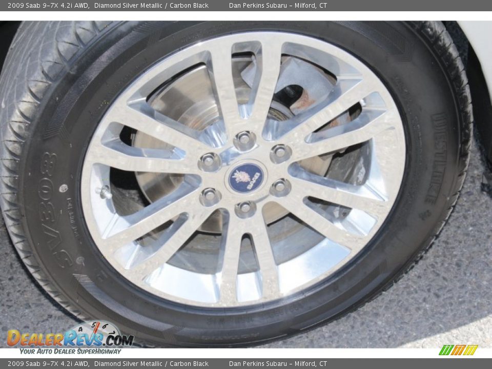 2009 Saab 9-7X 4.2i AWD Diamond Silver Metallic / Carbon Black Photo #21
