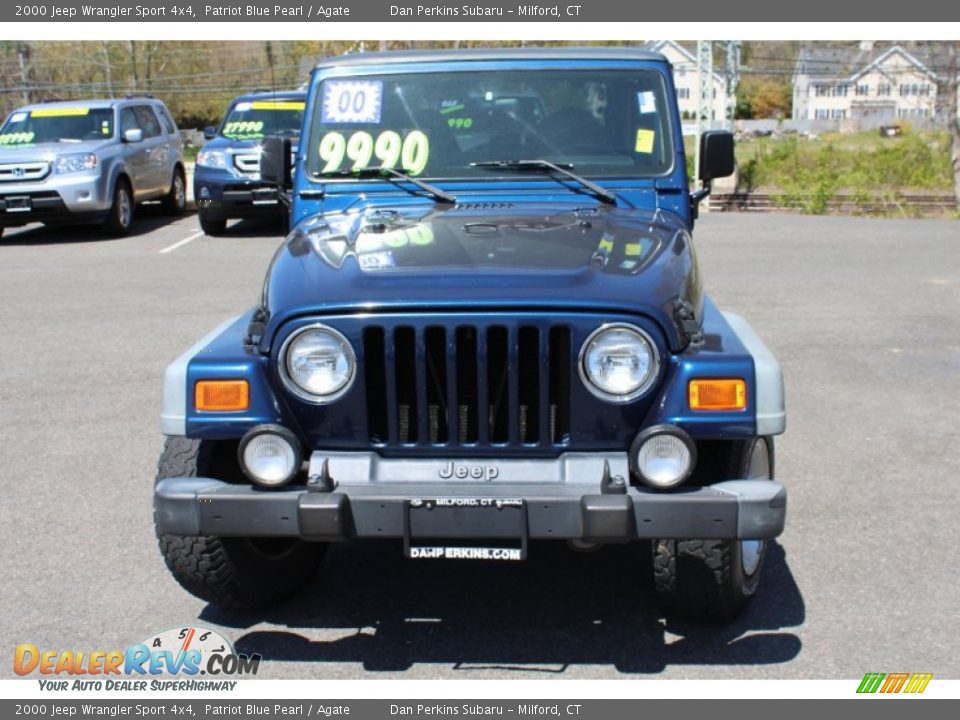 2000 Jeep Wrangler Sport 4x4 Patriot Blue Pearl / Agate Photo #2
