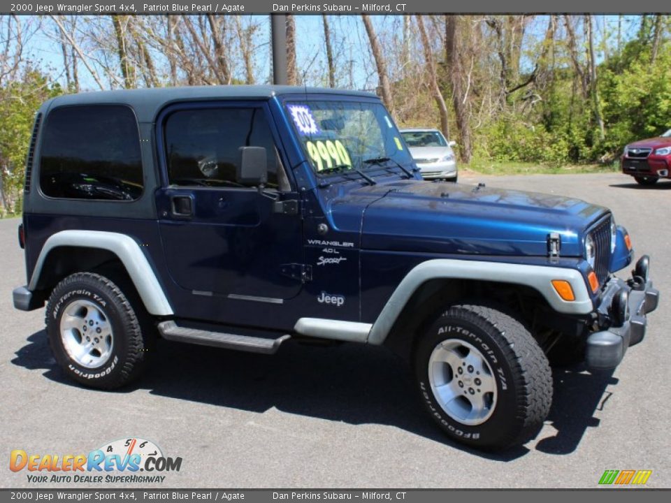 2000 Jeep Wrangler Sport 4x4 Patriot Blue Pearl / Agate Photo #5