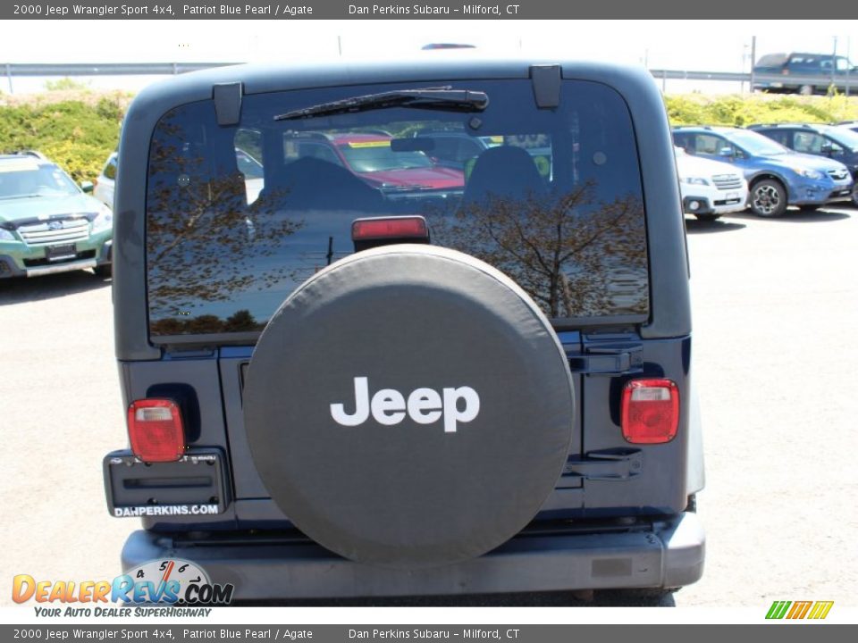 2000 Jeep Wrangler Sport 4x4 Patriot Blue Pearl / Agate Photo #7