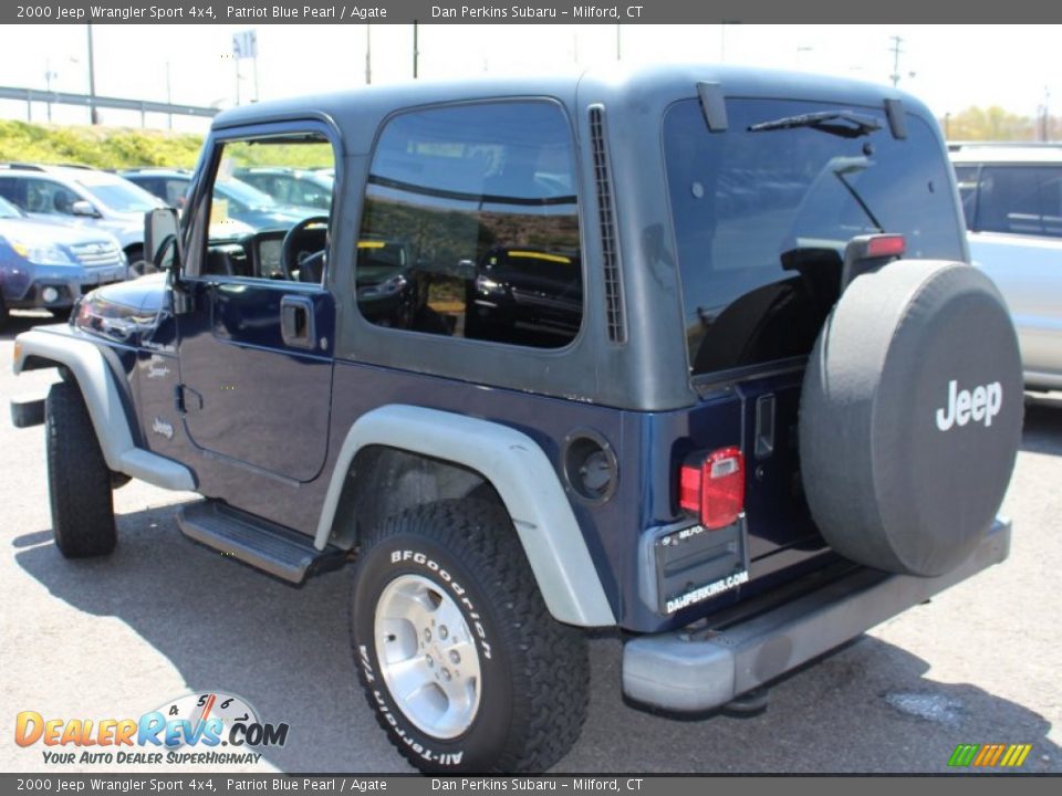 2000 Jeep Wrangler Sport 4x4 Patriot Blue Pearl / Agate Photo #10