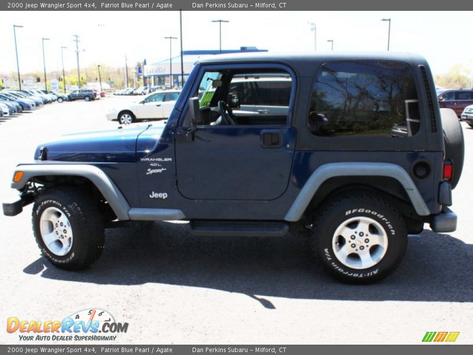 2000 Jeep Wrangler Sport 4x4 Patriot Blue Pearl / Agate Photo #11