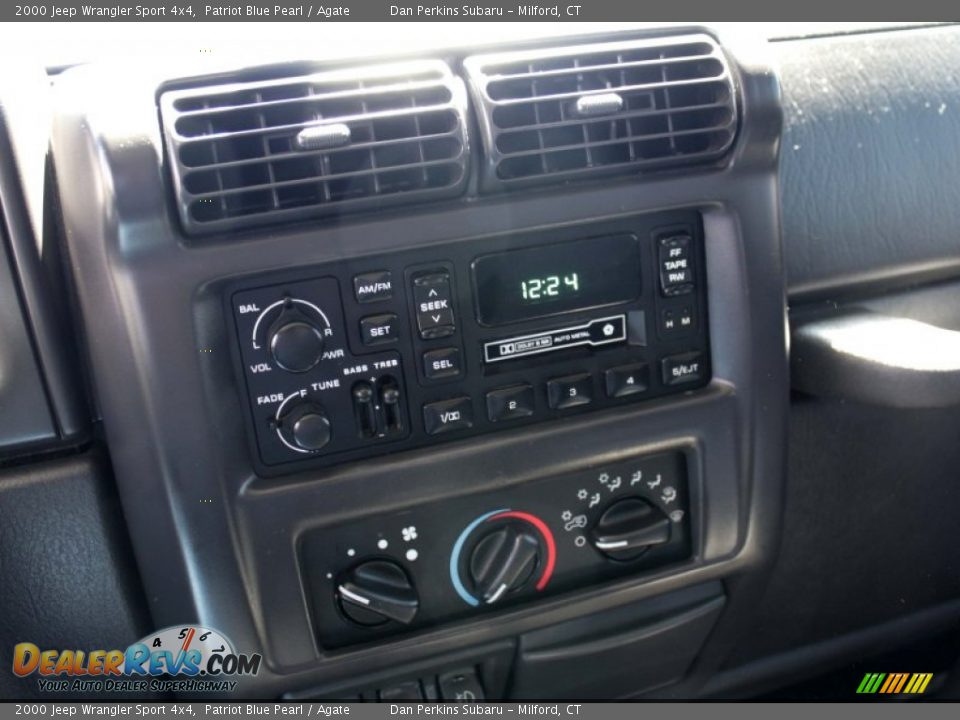 2000 Jeep Wrangler Sport 4x4 Patriot Blue Pearl / Agate Photo #14