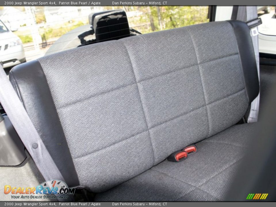 2000 Jeep Wrangler Sport 4x4 Patriot Blue Pearl / Agate Photo #15