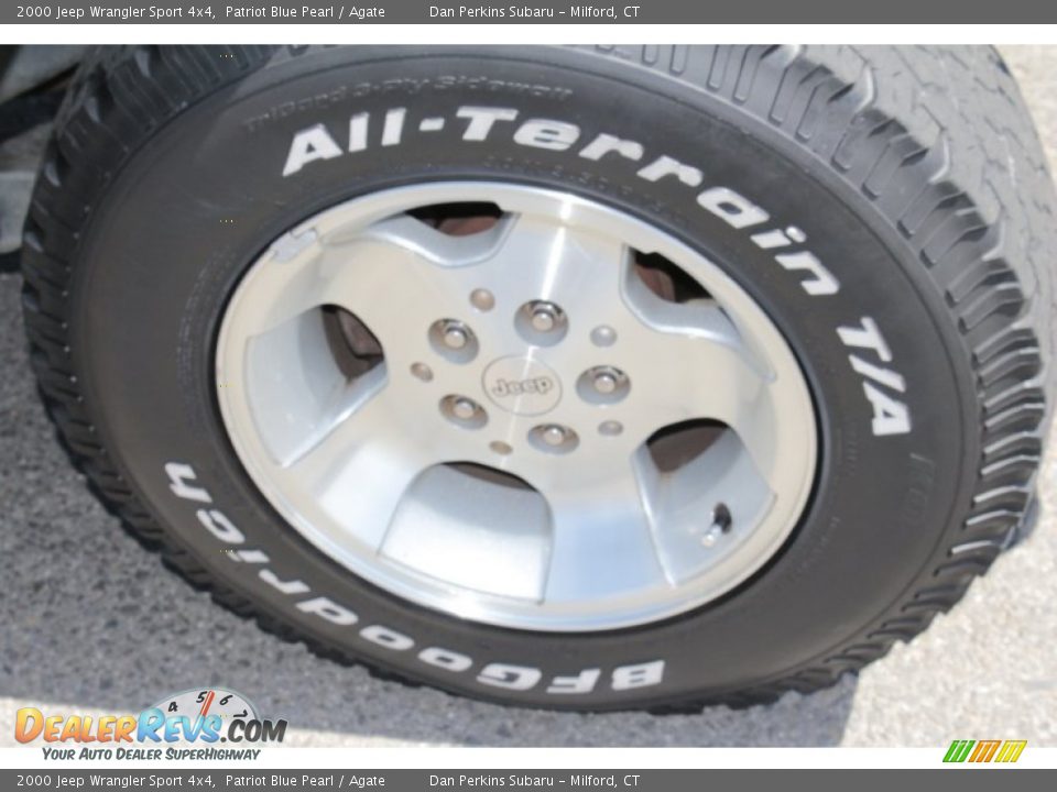 2000 Jeep Wrangler Sport 4x4 Patriot Blue Pearl / Agate Photo #16