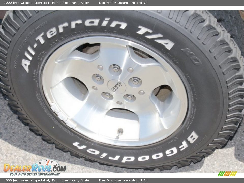 2000 Jeep Wrangler Sport 4x4 Patriot Blue Pearl / Agate Photo #17