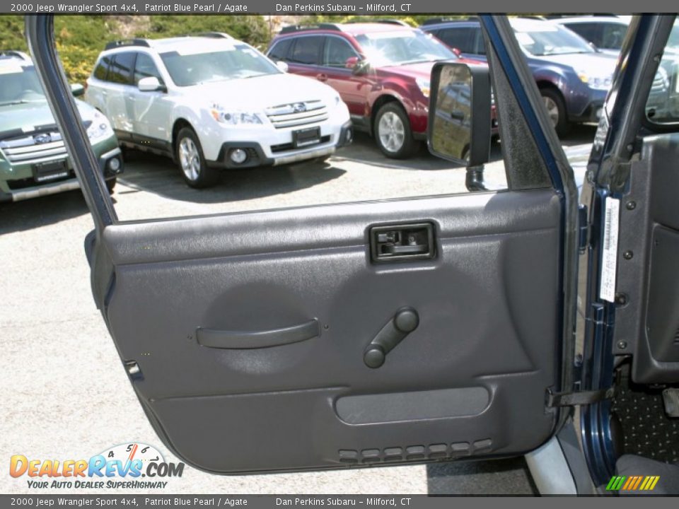 2000 Jeep Wrangler Sport 4x4 Patriot Blue Pearl / Agate Photo #20