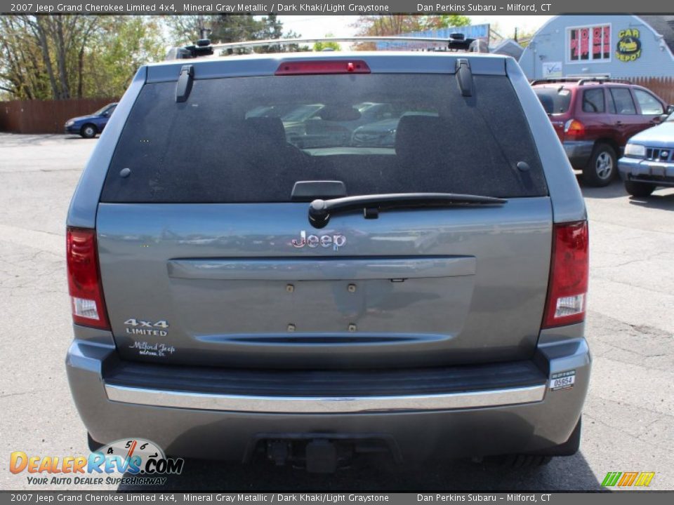 2007 Jeep Grand Cherokee Limited 4x4 Mineral Gray Metallic / Dark Khaki/Light Graystone Photo #7
