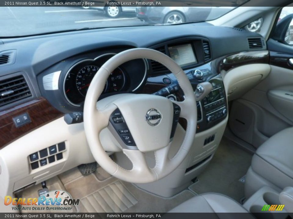 2011 Nissan Quest 3.5 SL Black Amethyst / Beige Photo #6