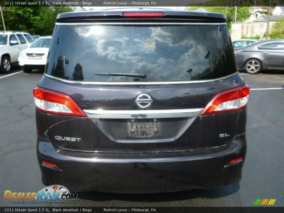2011 Nissan Quest 3.5 SL Black Amethyst / Beige Photo #10